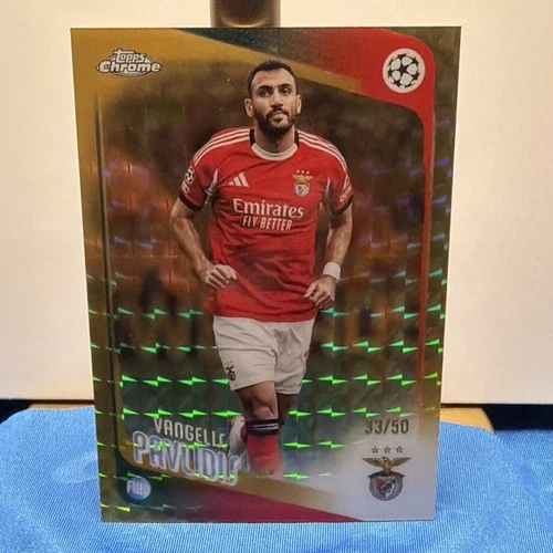 2025-26 Topps Chrome UEFA Vangelis Pavlidis #34 Benfica Gold /50