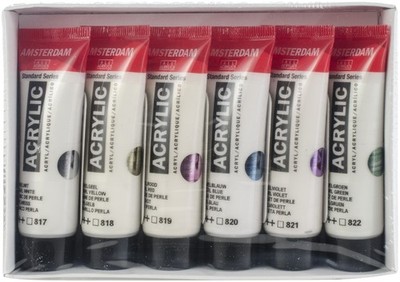 Amsterdam 20ml Standard Acrylic Paint Set 6/Pkg-Pearl