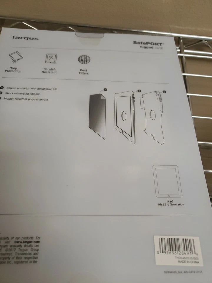 Targus Safeport Rugged Apple iPad 3rd & 4th Gen THD04502US BLUE and black #z5 - Image 2 of 2