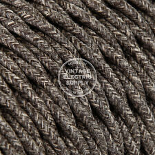 Braided Linen Fabric Wire Sage Linen ZigZag Cloth Covered Electrical Wire