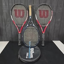  3 Wilson Tennis Rackets Sting 110 Impact Titanium High Beam Power Bridge Lot