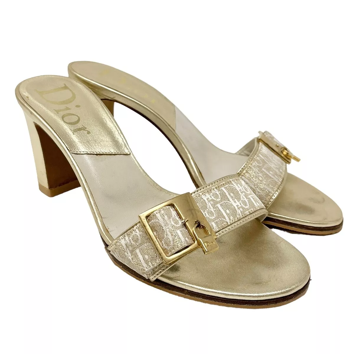 Dior monogram heels sale
