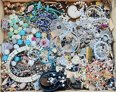 Costume Jewelry Lot Fashion Mixed Style VTG/Now Resale Gift Wear80+ pc 4+ lbs #7