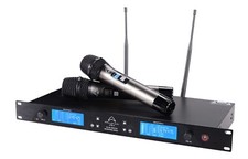 Wharfedale Pro Wf 300 Dual Handheld Wireless Microphone System Singers Dj Pa Mic