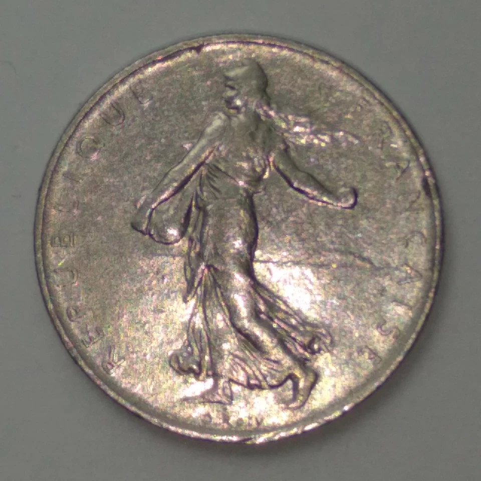 FRANCE Rarest 1 Franc Semeuse, Nickel V REPUBLIC Paris 1969 - Image 2 of 4