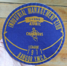 1971 Bangor Maine YMCA Basketball ATOMIC CHAMPIONS League Vintage Sports PATCH