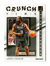 2021-22 James Harden Donruss GOLD Crunch Time Insert Press Proof #19 Nets Sixers