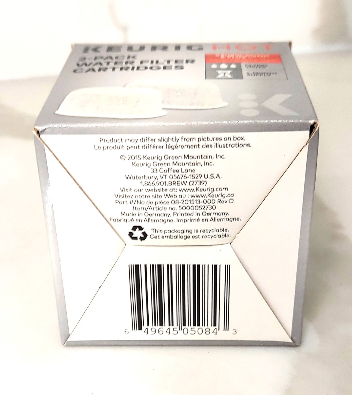 Keurig HOT Water Filter Cartridges 2 Pack Ct. Replacement Pack (4 month supply)