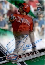 2017 Topps Clearly Authentic #CAAU-JA Jorge Alfaro Green #/99