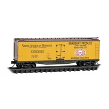N MICRO TRAINS 049 00 981  Bradbury Produce  40' D  Sheathed Wood Reefer 6283