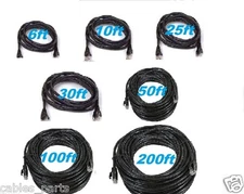 Cat 6 CAT6 Patch Cord Cable 500mhz Ethernet Internet Network LAN RJ45 UTP BLACK