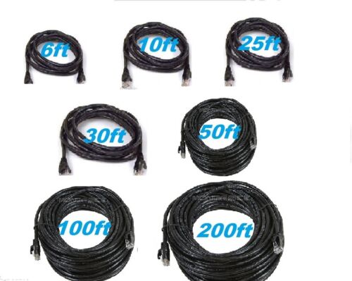 Cat 6 CAT6 Patch Cord Cable 500mhz Ethernet Internet Network LAN RJ45 UTP BLACK - 第 1/16 張圖片