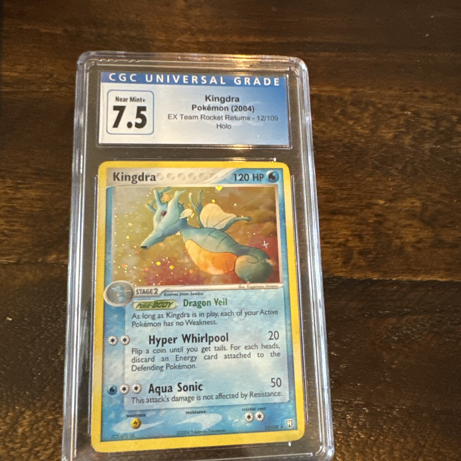 Team Rocket Returns EX Reverse Holo Stamp Kingdra 12/109 in NM/MINT