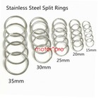 Stainless Steel Keyring Split Key Rings Blanks 15-35mm Metal Loop Key chain Lot