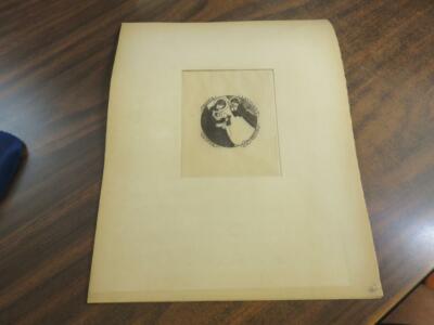 Laudant Deum Qui Creavit Omnia Eric Gill on Trace Paper SIGNED Qvi