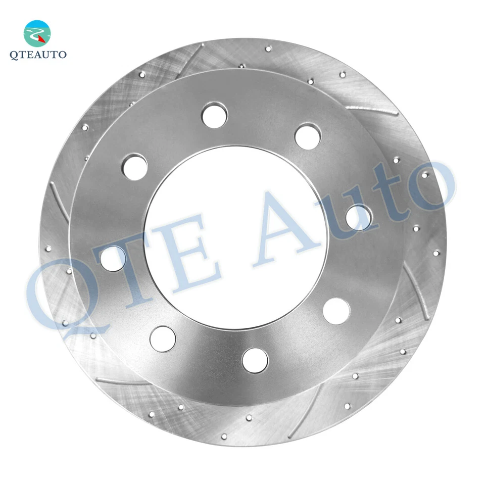 Rotores de disco de freno delanteros ranurados perforados 326,4 mm para Dodge RAM 4000 2000-2002 Foto 2 de 4