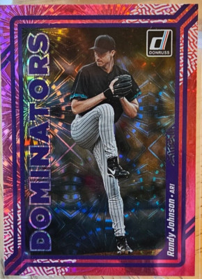 2023 Donruss Randy Johnson Dominators Pink Fireworks #D11 Arizona Diamondbacks