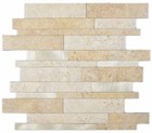 Vinylmosaik Stäbchen beige braun gold selbstklebend Fliesenspiegel WB200-36LBG