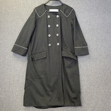 Cacharel Black White Gingham Buttons Coat Size 36