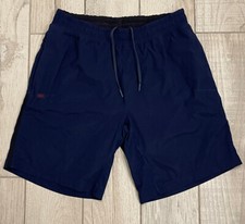 Rhone Versatility Shorts Men's Medium Blue 9" Inseam Lined Gym Workout
