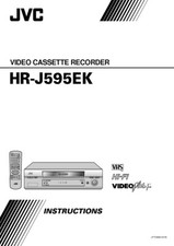 JVC HR-J595EK VCR Owners Instruction Manual Reprint
