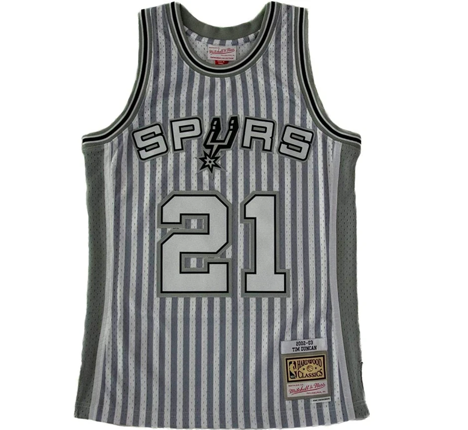 Mitchell & Ness Mens NBA San Antonio Spurs Swingman Jersey - Tim