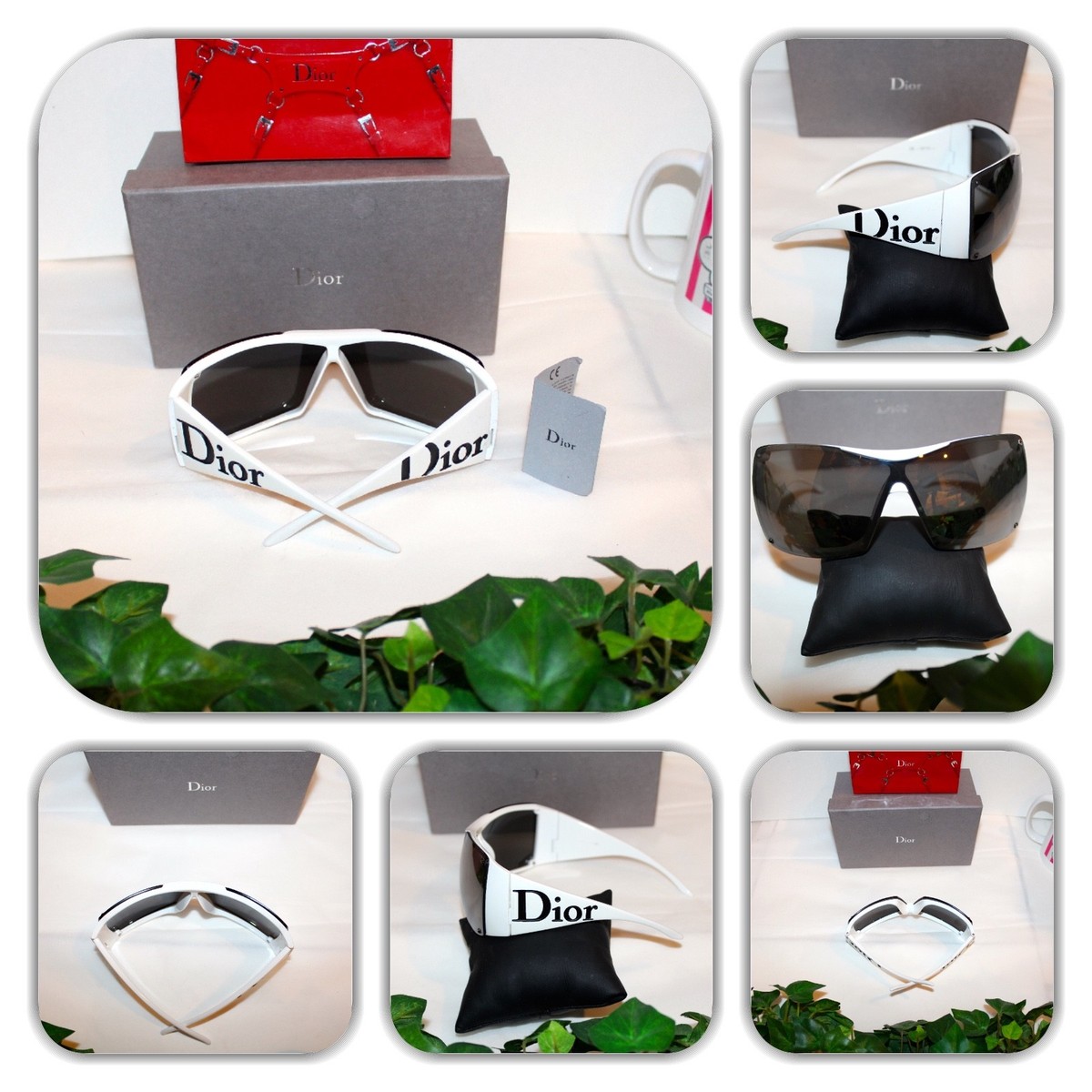 Christian Dior Overshine 2 Sunglasses Black / White CHRISTIAN DIOR 2000 main image 2