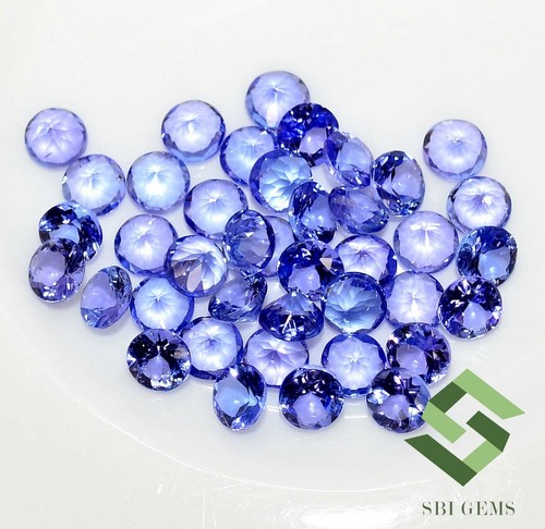 4.53 CTS Natural Tanzanite Round Cut 3.75 mm Lot 20 Pcs Calibrated Loose Gems - Picture 3 of 5