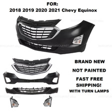 For 2018-2021 Chevrolet Chevy Equinox Front Bumper Upper Lower Grill Fog Lights