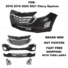 For 2018-2021 Chevrolet Chevy Equinox Front Bumper Upper Lower Grill Fog Lights