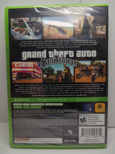 Grand Theft Auto San Andreas Platinum Hits Xbox 360 2015 For Sale S L500 