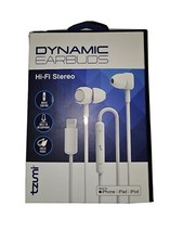 Tzumi Dynamic Hi-Fi Stereo Earbuds for Apple iPod iPad iPhone White