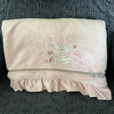 Disney Baby Winnie The Pooh  Piglet Blanket Lovey Pink Ruffle Butterfly Flowers