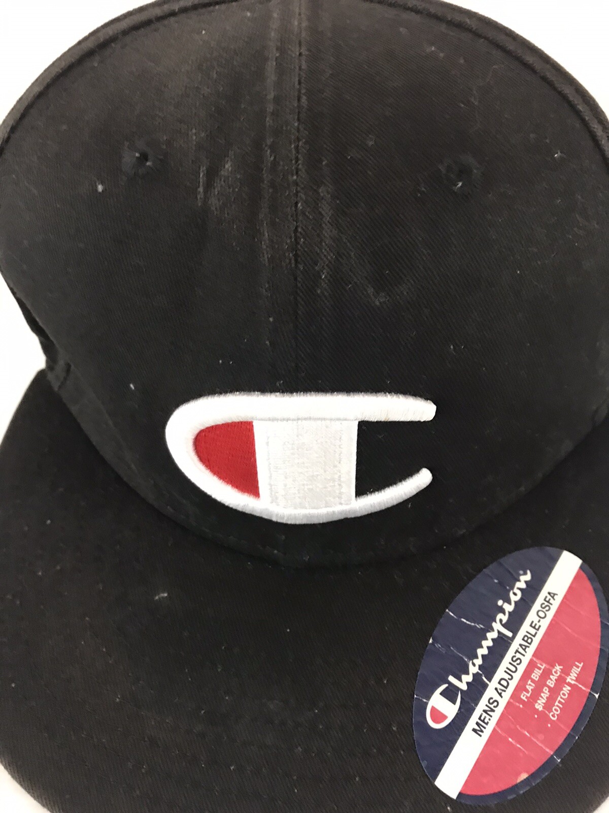 Champion Script Logo Snapback Hat Black - image 3