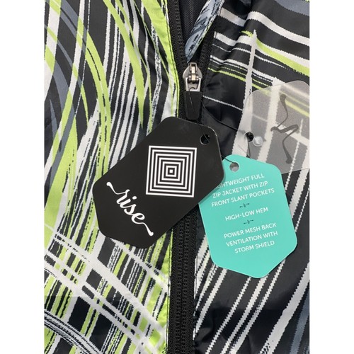 Giacca nuova con etichette Rise by LuLaRoe determinata atletica zip piccola nera verde alta ventilazione - Foto 10 di 20