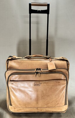 Hartmann Belting Leather Rolling Wheeled Garment Bag Luggage Suitcase