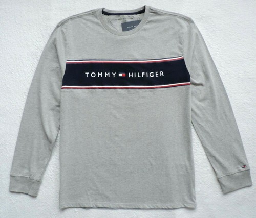 Tommy Hilfiger Uomo Firma Manica Lunga T-Shirt Taglia: , XL | eBay