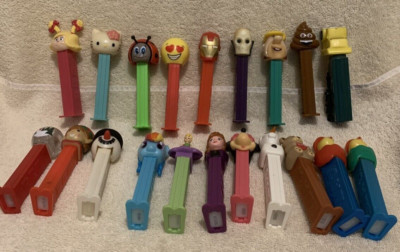 20 Pc Pez Candy Dispensers Lot - Holidays Comics Cartoons Disney - GUC