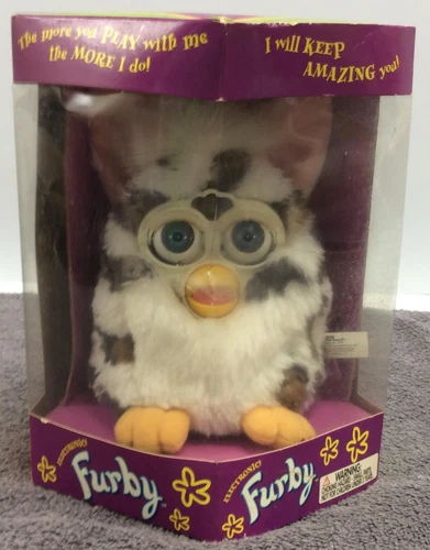 Furby Rare Vintage Snow Leopard Blue Eyes 1998 Tiger Model 70-800 New In Box