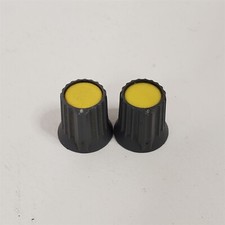 PAIR Yellow Knobs for Vintage Soundcraft 200B 16 and 24 Channel Mixer