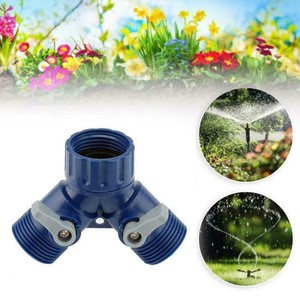 New Two Way Adaptor Outdoor Garden Tap Multi Hose Connector Water Splitter Ebay