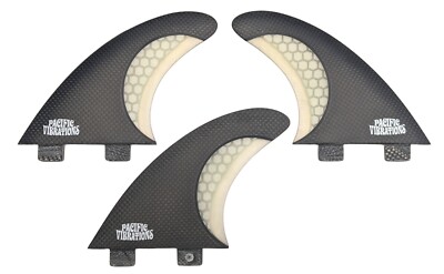 Pacific Vibrations Stealth Carbon Am1 Medium Fits Fcs SURFBOARD TRI 3 FIN Fins