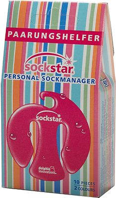 SOCKSTAR SOCKENKLAMMERN SOCKENCLIPS Colours & Stripes 10er-Pack je 5 in 2 Farben