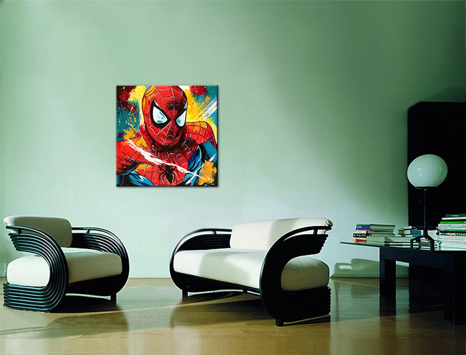 NOVAARTE Acryl Bild Gemälde Mann Abstrakte Malerei Kunst Modern Spinne ORIGINAL - Bild 3 von 4