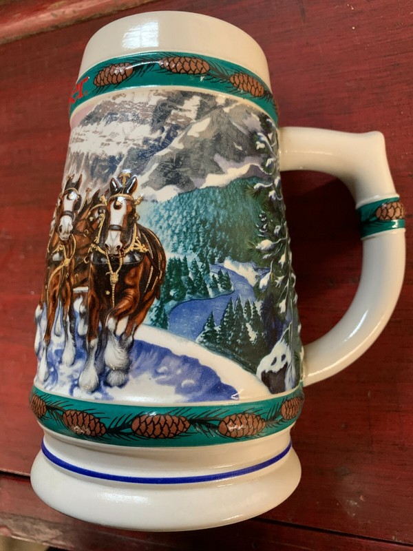 Vintage 1993 Budweiser Holiday "Special Delivery" Beer Stein Anheuser- Busch