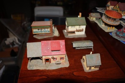 5 VINTAGE FALLER  European HO Houses For Marklin Layout IN EXCELLENT CONDITION