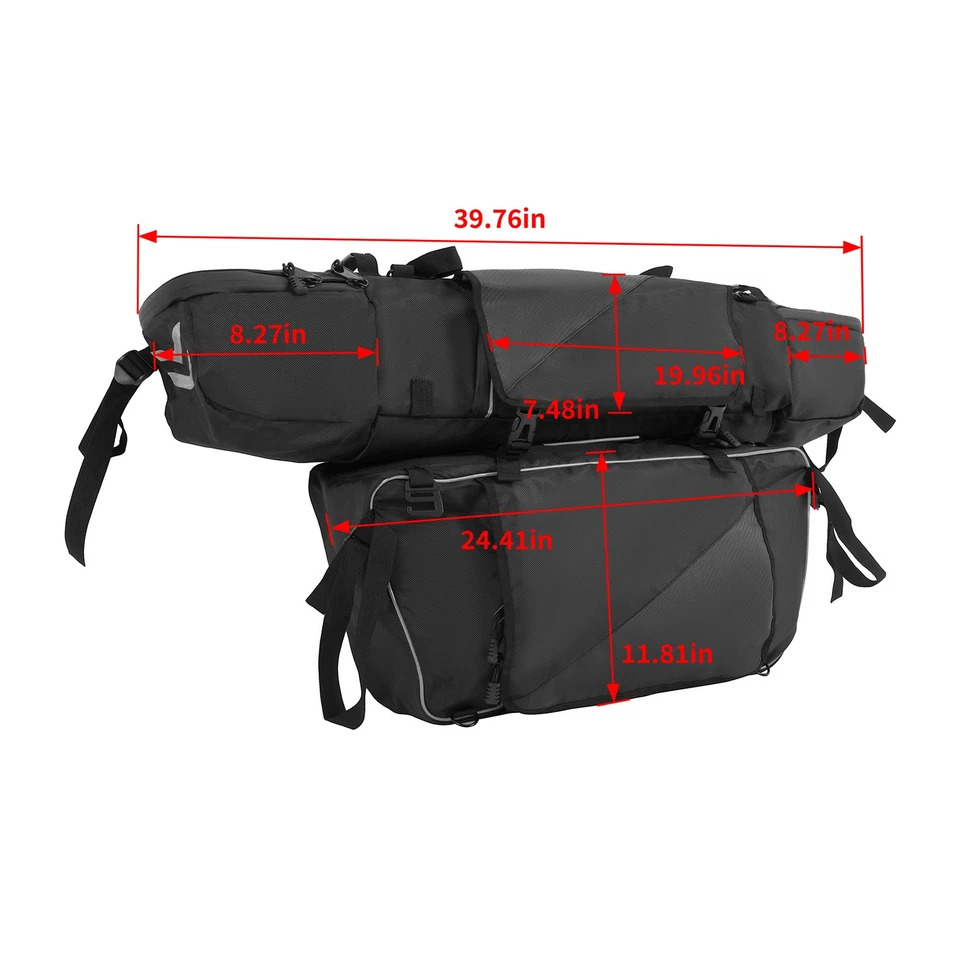 For Polaris RZR XP 4 1000/900 2014-23 UTV Rear Cargo Storage Bag Combination Bag - Image 2 of 4