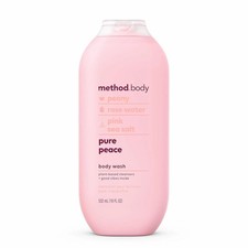 2 PACK Method Body Wash, Pure Peace, 18oz. 0.92 per gallon