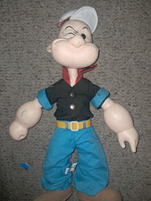 Vtg 1985 Popeye the Sailor Man Plush Doll Figure Presents Hamilton Gifts NO PIPE