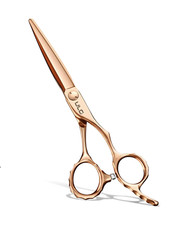 Professional Hair Cutting Scissors with Luxury 18K Rose Gold Finish 6.5" Barber